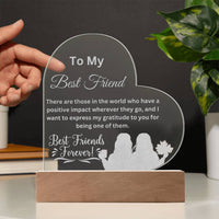 Load image into Gallery viewer, Illuminate Your Space with the Engraved Acrylic Plaque/ Gift for BFF/ Best Friend Gift Idea
