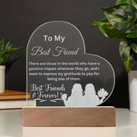 Load image into Gallery viewer, Illuminate Your Space with the Engraved Acrylic Plaque/ Gift for BFF/ Best Friend Gift Idea
