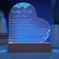 Load image into Gallery viewer, Shower Your Beautiful Wife with Love through Thoughtful Messages with Our Engraved Acrylic Plaque
