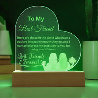 Load image into Gallery viewer, Illuminate Your Space with the Engraved Acrylic Plaque/ Gift for BFF/ Best Friend Gift Idea
