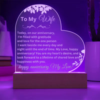 Load image into Gallery viewer, Shower Your Beautiful Wife with Love through Thoughtful Messages with Our Engraved Acrylic Plaque

