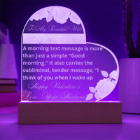 Load image into Gallery viewer, Illuminate Your Memories with Our Engraved Acrylic Heart Plaque
