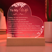 Load image into Gallery viewer, Shower Your Beautiful Wife with Love through Thoughtful Messages with Our Engraved Acrylic Plaque
