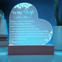 Load image into Gallery viewer, Shower Your Beautiful Wife with Love through Thoughtful Messages with Our Engraved Acrylic Plaque
