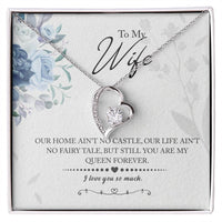 Load image into Gallery viewer, My Queen Wife -- Forever Love Necklace with On Demand Message Card
