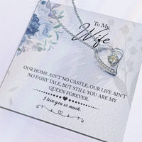 Load image into Gallery viewer, My Queen Wife -- Forever Love Necklace with On Demand Message Card
