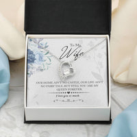 Load image into Gallery viewer, My Queen Wife -- Forever Love Necklace with On Demand Message Card
