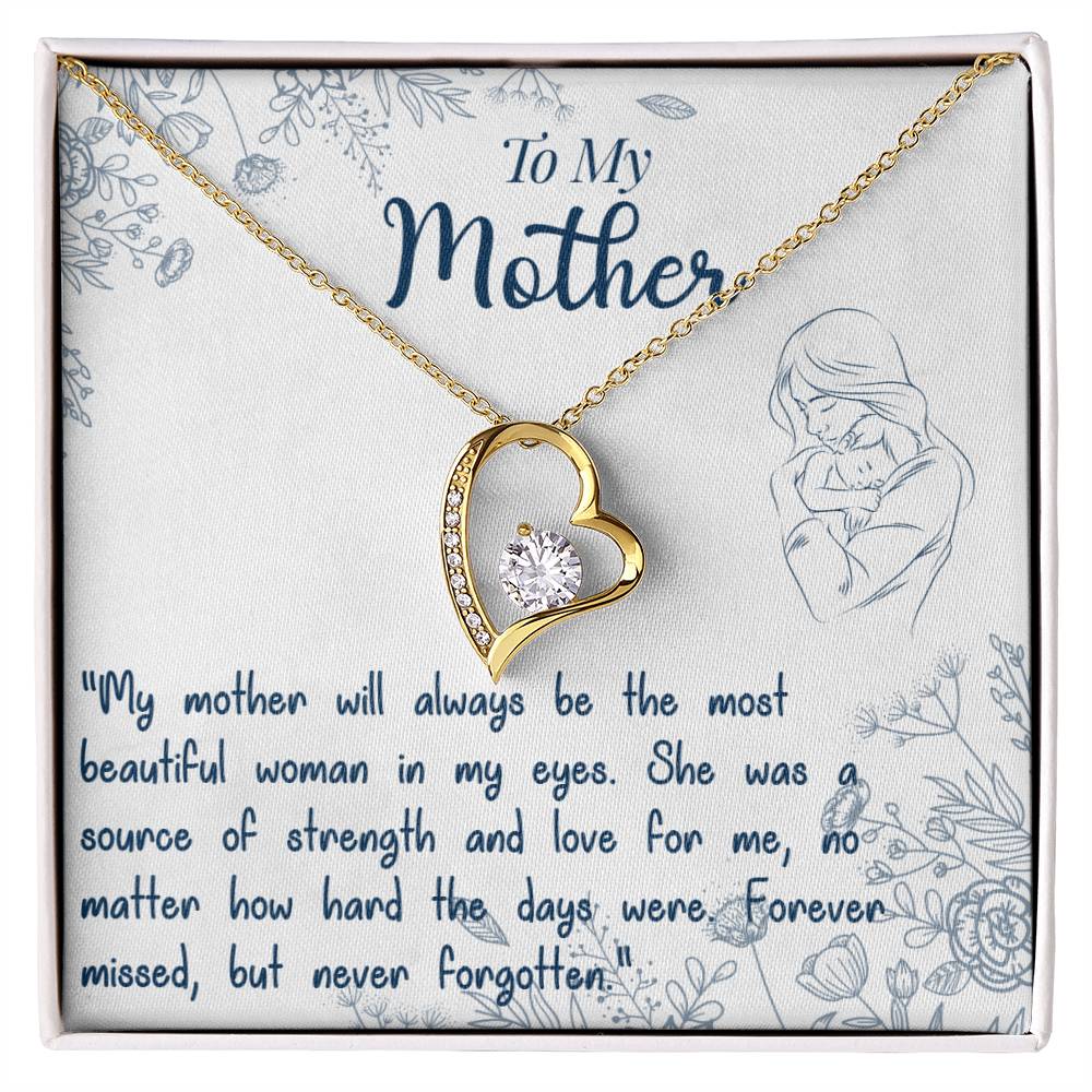 To my Mom - Forever Love Necklace with On Demand Message Card