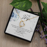 Load image into Gallery viewer, My Queen Wife -- Forever Love Necklace with On Demand Message Card
