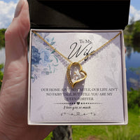 Load image into Gallery viewer, My Queen Wife -- Forever Love Necklace with On Demand Message Card
