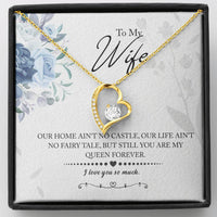 Load image into Gallery viewer, My Queen Wife -- Forever Love Necklace with On Demand Message Card
