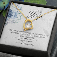 Load image into Gallery viewer, My Queen Wife -- Forever Love Necklace with On Demand Message Card
