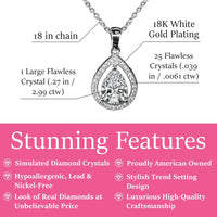 Load image into Gallery viewer, Isabel 18k White Gold Plated Silver CZ Pendant Necklace

