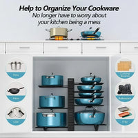 Load image into Gallery viewer, Adjustable 8-Tier Pot and Pan Rack Heavy Duty Kitchen Organizer
