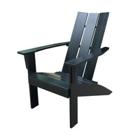 Load image into Gallery viewer, Elegant Black Outdoor Adirondack Chair - Modern Design &amp; Acacia Wood

