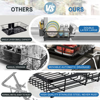 Load image into Gallery viewer, Stainless Steel Dish Rack with Drainage System -
