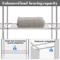 Load image into Gallery viewer, Portable Clothes Organizer Wardrobe Closet - 50x17x67inch
