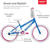 Load image into Gallery viewer, Huffy 20 in. Sea Star Kids Bike for Girls Ages 5 and up, Child, Blue and Pink
