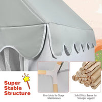 Load image into Gallery viewer, Costway Kids Play Tent Large Playhouse Children Play Castle Fairy Tent Gift w/ Mat Gray
