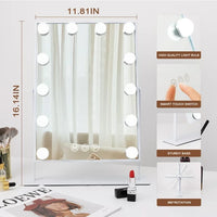 Load image into Gallery viewer, Metal Tabletop Vanity Makeup Mirror with Lights
