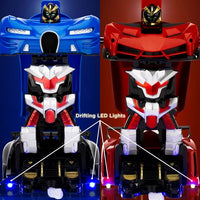 Load image into Gallery viewer, Best Choice Products Set of 2 1/18 Scale RC Remote Control Transforming Robot Sports Car Toys w/ 1 Button Transformation
