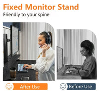 Load image into Gallery viewer, &quot;Multi-Purpose 47&quot; Computer Desk with Drawers &amp; Monitor Stand
