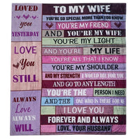 Load image into Gallery viewer, To My Wife Fleece Blanket
