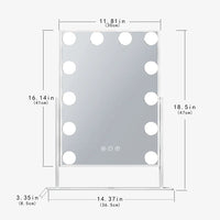 Load image into Gallery viewer, Metal Tabletop Vanity Makeup Mirror with Lights
