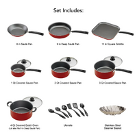 Load image into Gallery viewer, 18 Piece Non-stick Cookware Set
