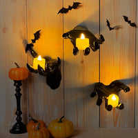 Load image into Gallery viewer, Creepy Wall-Mounted Halloween Hands with Lighted Candles

