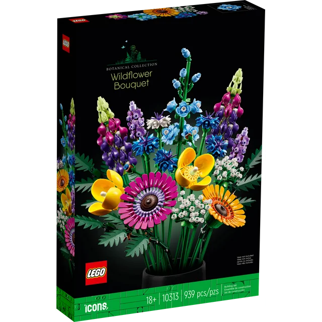 LEGO Icons Wildflower Bouquet Botanical Collection Building Set for Adults