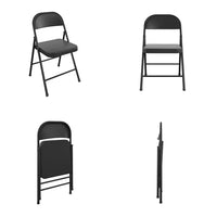 Load image into Gallery viewer, SmartFold All-Steel Folding Chairs, 4-Pack, Black
