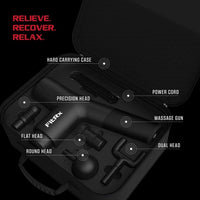 Load image into Gallery viewer, FitRx Neck and Back Massager, Handheld Percussion Massage Gun with Multiple Speeds and Attachments
