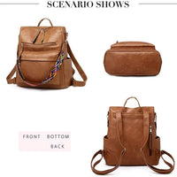 Load image into Gallery viewer, Leather Women Backpack Travel Bag

