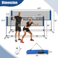Load image into Gallery viewer, 10FT Adjustable Badminton Net Set with Carry Bag - Portable &amp; Easy Setup
