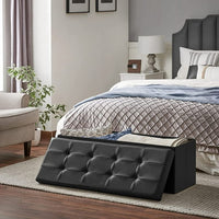 Load image into Gallery viewer, 43&quot; Folding Storage Ottoman Bench
