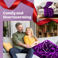 Load image into Gallery viewer, To My Wife Blanket  - Adult Christmas Gifts for Wife (Purple Throw, 65&quot; x 50&quot;)
