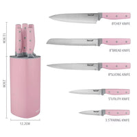 Load image into Gallery viewer, Pink Knife Block Set with Universal Holder
