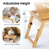 Load image into Gallery viewer, Lap Desk Bamboo Adjustable Bed Table - Multi-Use Laptop Tray Stand
