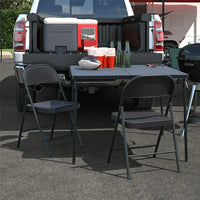 Load image into Gallery viewer, SmartFold All-Steel Folding Chairs, 4-Pack, Black
