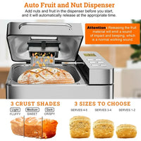 Load image into Gallery viewer, 9-in-1 Bread Maker Machine with LCD Display, 2LB Capacity
