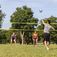 Load image into Gallery viewer, 2-in-1 Volleyball and Badminton Set with Adjustable Net
