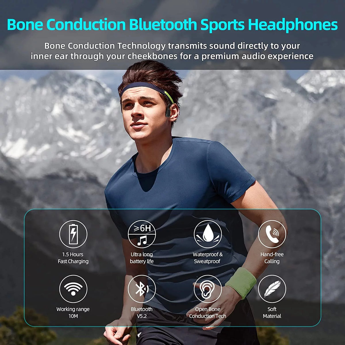 Wireless Bone Conduction Headphones