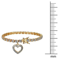 Load image into Gallery viewer, Diamond Accent Open Heart Charm 18K Yellow Gold
