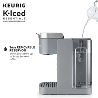 Load image into Gallery viewer, K-Iced Essentials Gray Coffee Maker + Iced Tumbler
