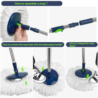 Load image into Gallery viewer, Spin Mop and Bucket Set with Wringer
