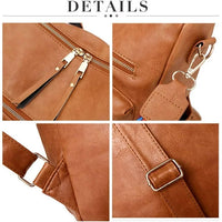 Load image into Gallery viewer, Leather Women Backpack Travel Bag
