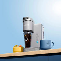 Load image into Gallery viewer, K-Iced Essentials Gray Coffee Maker + Iced Tumbler
