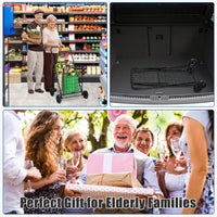 Load image into Gallery viewer, Heavy-Duty Folding Shopping Cart with Rotating Wheels
