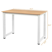 Load image into Gallery viewer, Spacious Wood Computer Desk with Sturdy Metal Frame - Oak
